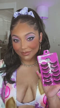 Load and play video in Gallery viewer, Lashes (5 pairs). Volumizing cruelty free false eye lashes