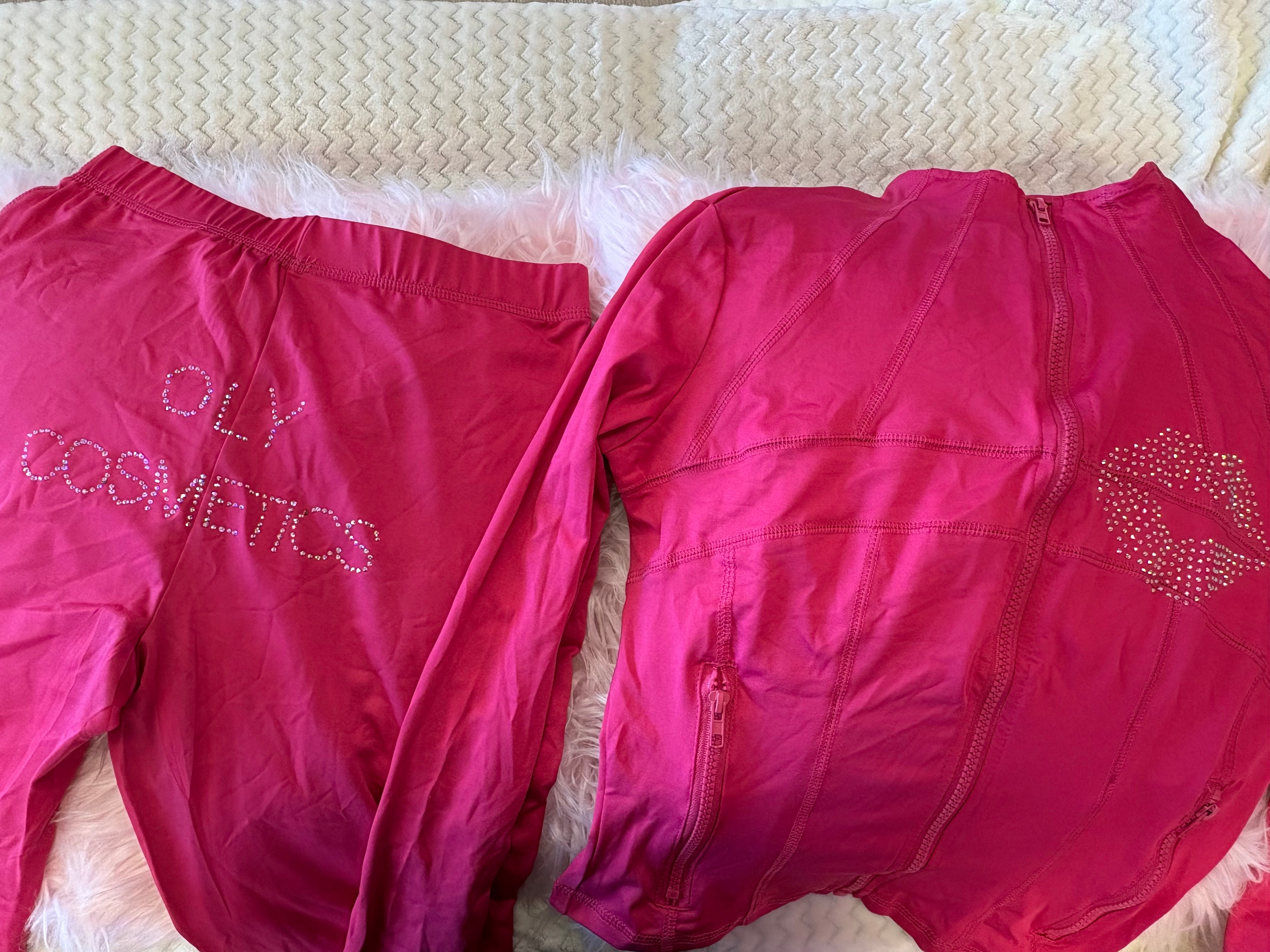 Oly Cosmetics Track Suit Pant Set - Hot Pink