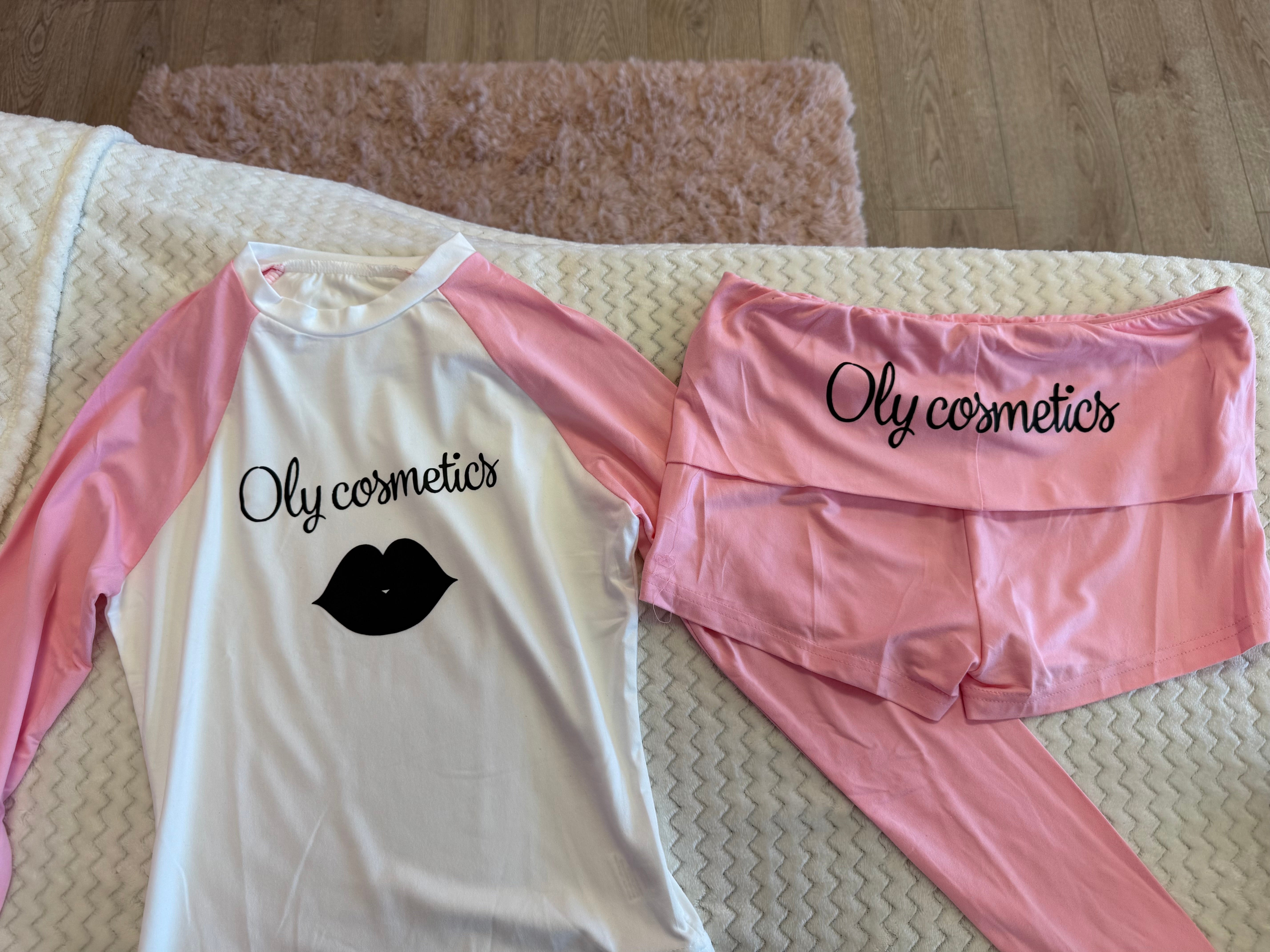 Oly Cosmetics Lounge Wear 2 Piece Short Set - Pink