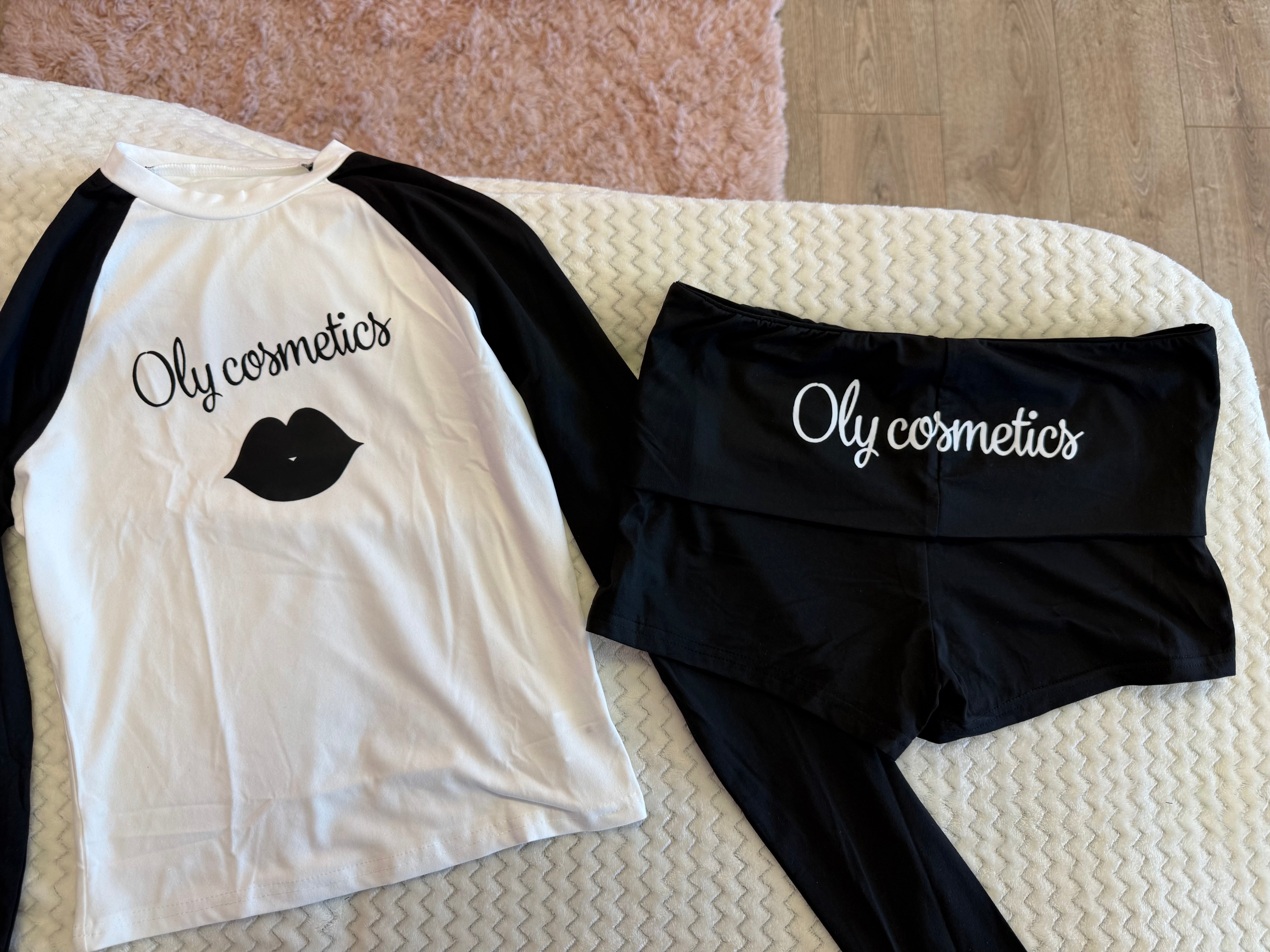 Oly Cosmetics Lounge Wear 2 Piece Short Set - Black