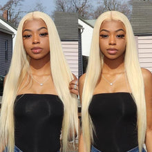 Load image into Gallery viewer, Oly Virgin Hair Straight Blonde Wig Lace Front Human Hair Wigs 13x4 Lace Wigs 100% Human Virgin Hair Wigs
