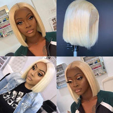 Load image into Gallery viewer, Oly Virgin Hair Blonde Bob Wig Lace Front Human Hair Wigs 13x4 Lace Wigs 100% Human Virgin Hair
