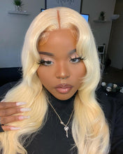 Load image into Gallery viewer, Oly Virgin Hair Straight Blonde Wig Lace Front Human Hair Wigs 13x4 Lace Wigs 100% Human Virgin Hair Wigs
