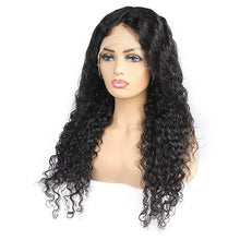 Load image into Gallery viewer, Oly Virgin Hair Deep Curly 13x4 Lace Front Wig, Pre Plucked Natural Hair Line, 100% Human Virgin Hair Wigs
