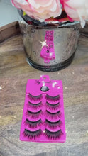 Load and play video in Gallery viewer, Lashes (5 pairs). Volumizing cruelty free false eye lashes
