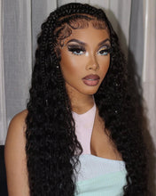 Load image into Gallery viewer, Oly Virgin Hair Deep Curly 13x4 Lace Front Wig, Pre Plucked Natural Hair Line, 100% Human Virgin Hair Wigs
